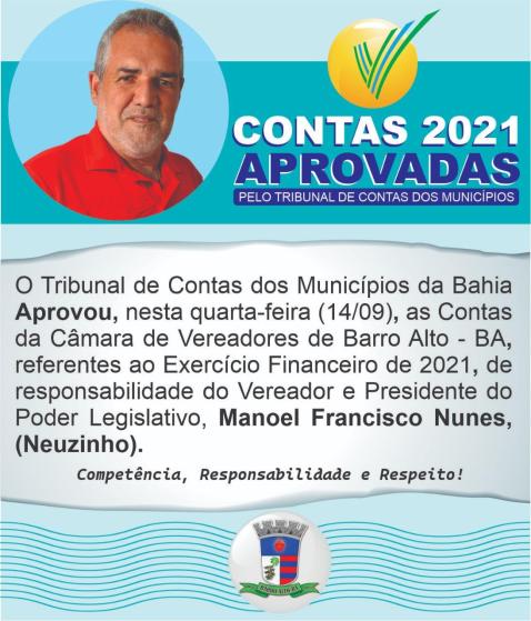 Contas 2021 Aprovadas Pelo Tribunal de Contas dos Municípios Contas 2021 Aprovadas Pelo Tribunal de Contas dos Municípios